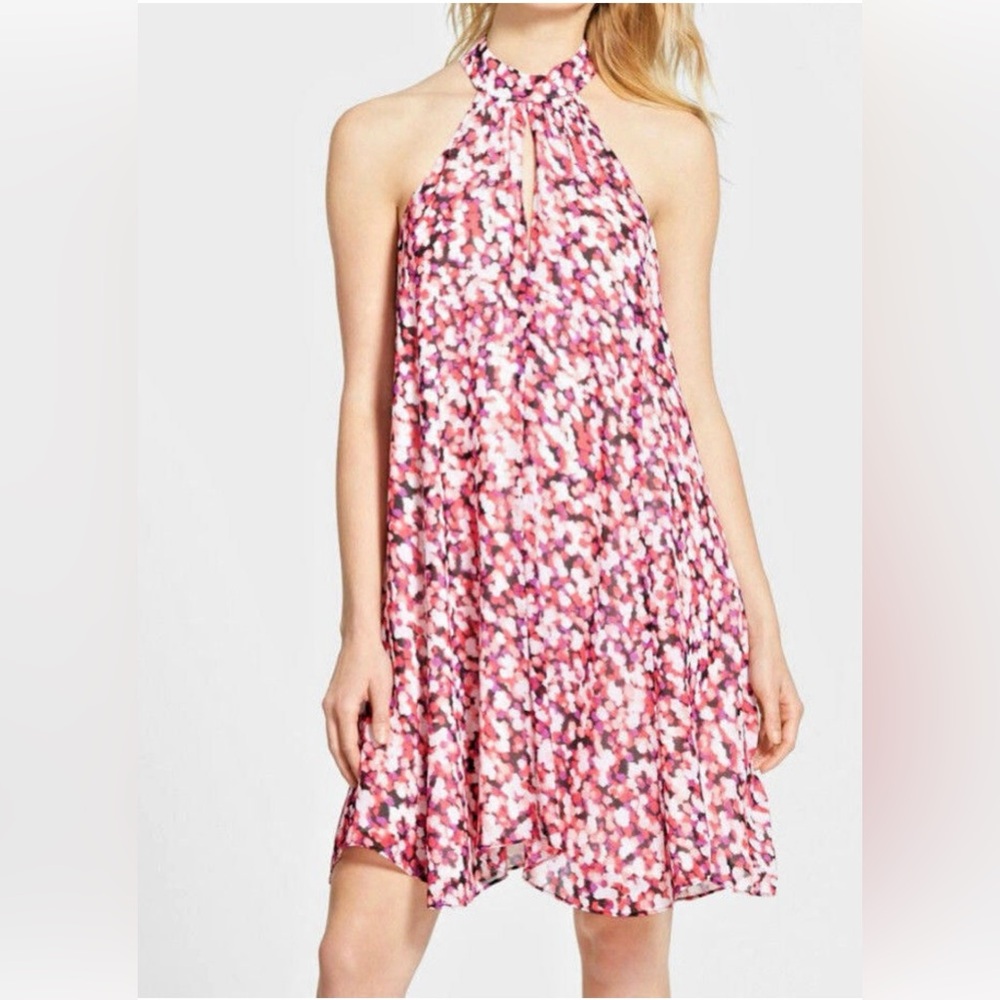Tildon Pink Multicolor Halter Dress